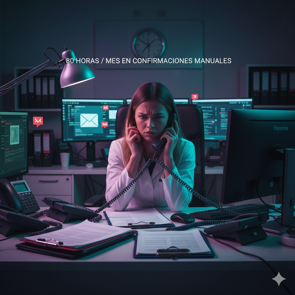 Personal confirmando citas manualmente