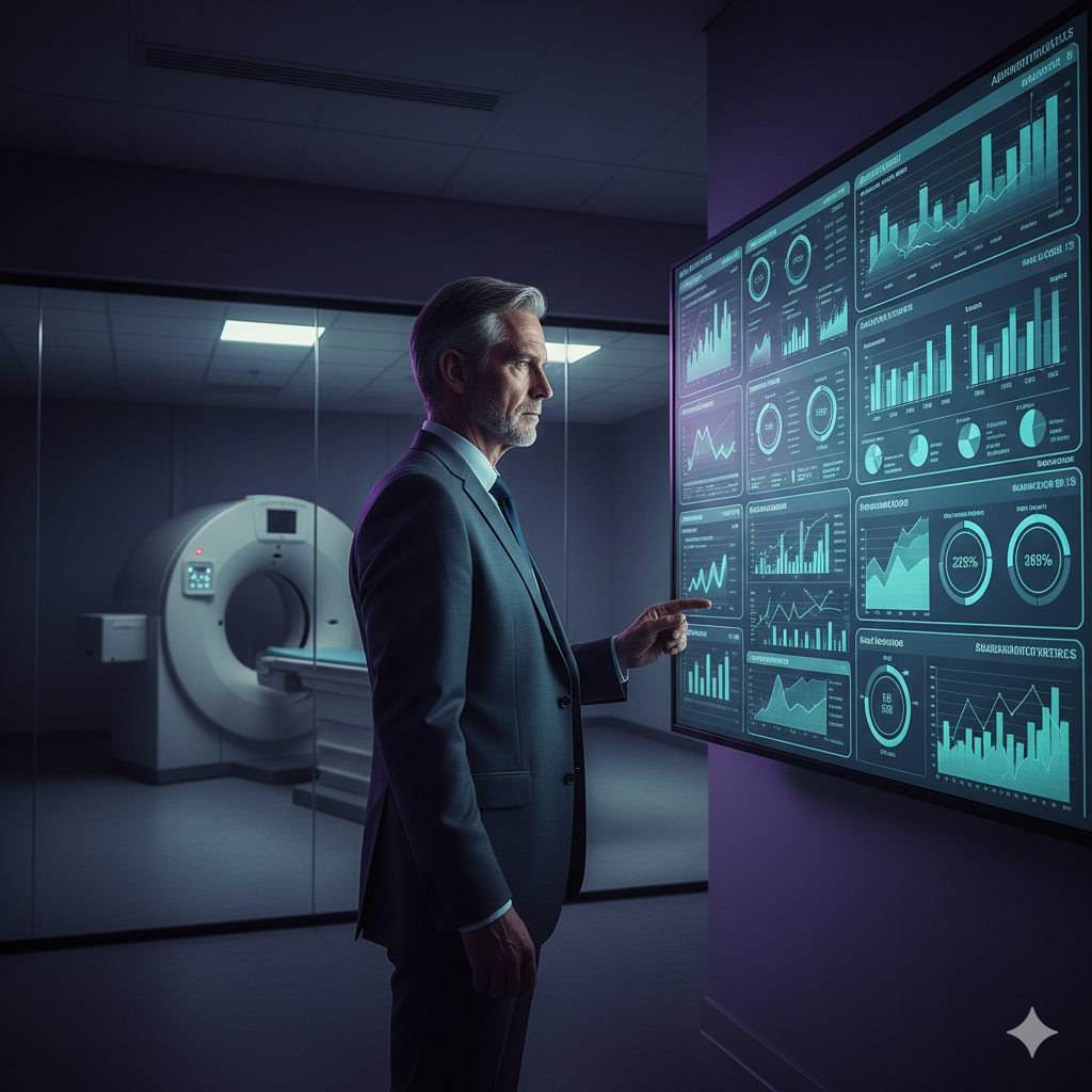 Consultor analizando dashboard de auditoría